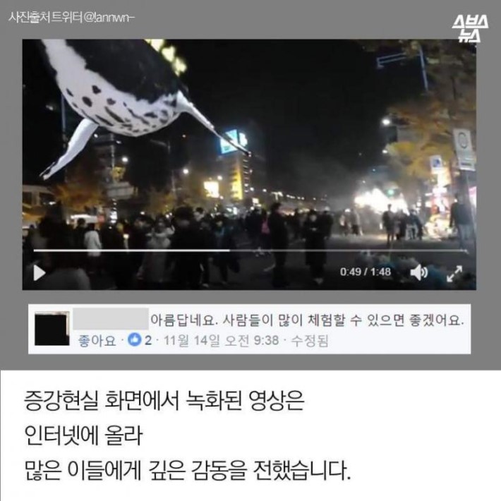 광화문에 날아오른 고래 한 마리... | 인스티즈