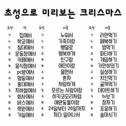 초성으로 미리보는 크리스마스 | 인스티즈