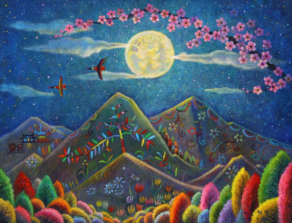 밤하늘의 별과 달을 그리는 화가 ㅎㄷㄷㄷㄷ .jpg | 인스티즈
