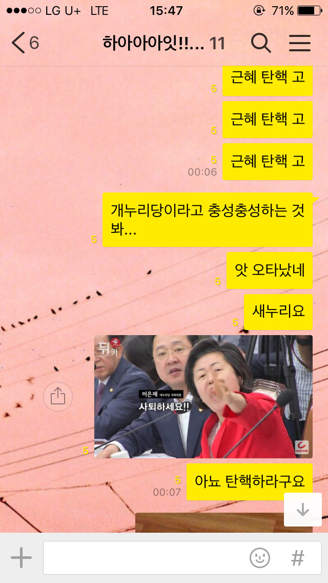 어느 약빤사람의 국회의원들 카톡 | 인스티즈