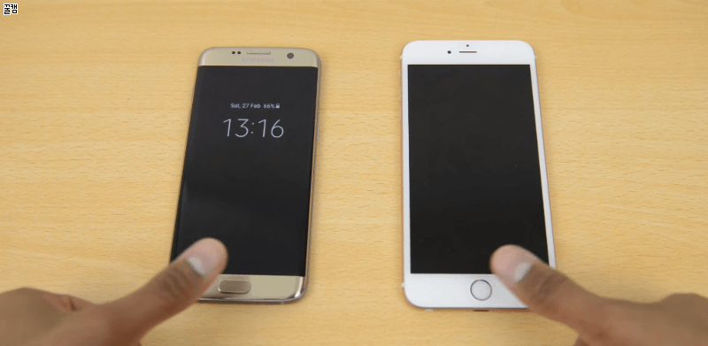 갤럭시S7 아이폰6S 지문인식 스피드 비교.gif | 인스티즈