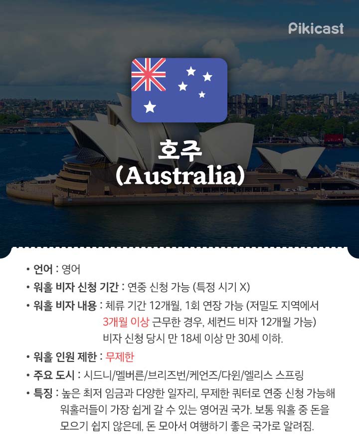 워킹홀리데이 정보 | 인스티즈