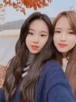 181107 트와이스 인스타그램 틋스타 채영 미나 다현-가을 단풍잎 발차기 | 인스티즈