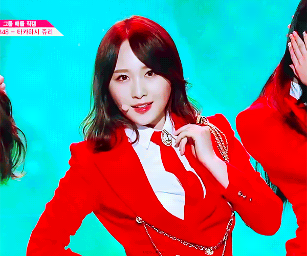 [프로듀스48] 의외로 예쁜 타카하시 쥬리.GIF | 인스티즈