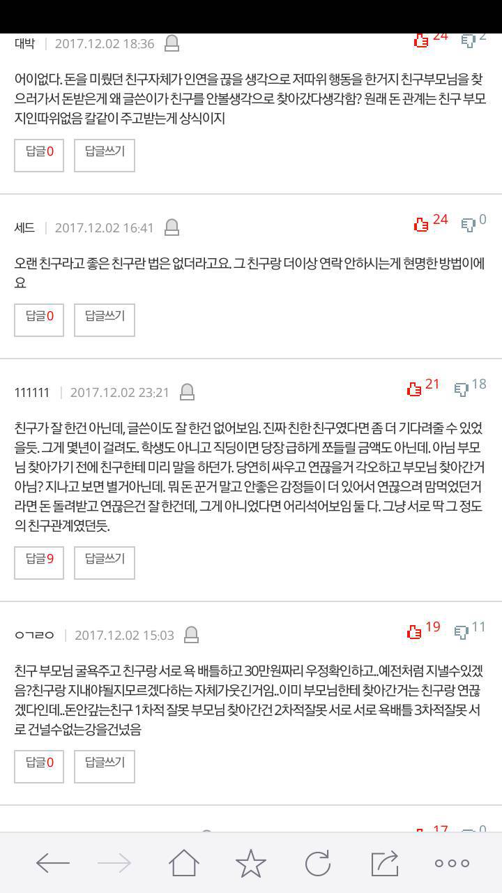 친구가 30만원안갚아서 친구부모님께 돈달라했는데 제가 잘못한건가요? | 인스티즈