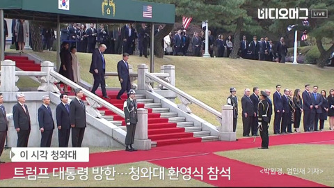 청와대에서의 트럼프 국빈 방한 환영식.jpg | 인스티즈