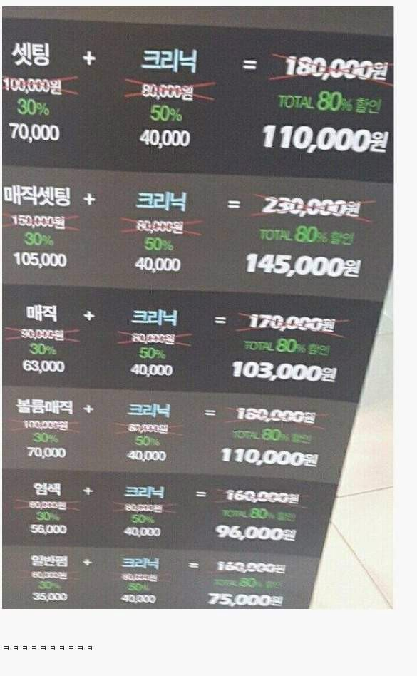 미용실의 뭔가 이상한 80프로 할인 | 인스티즈