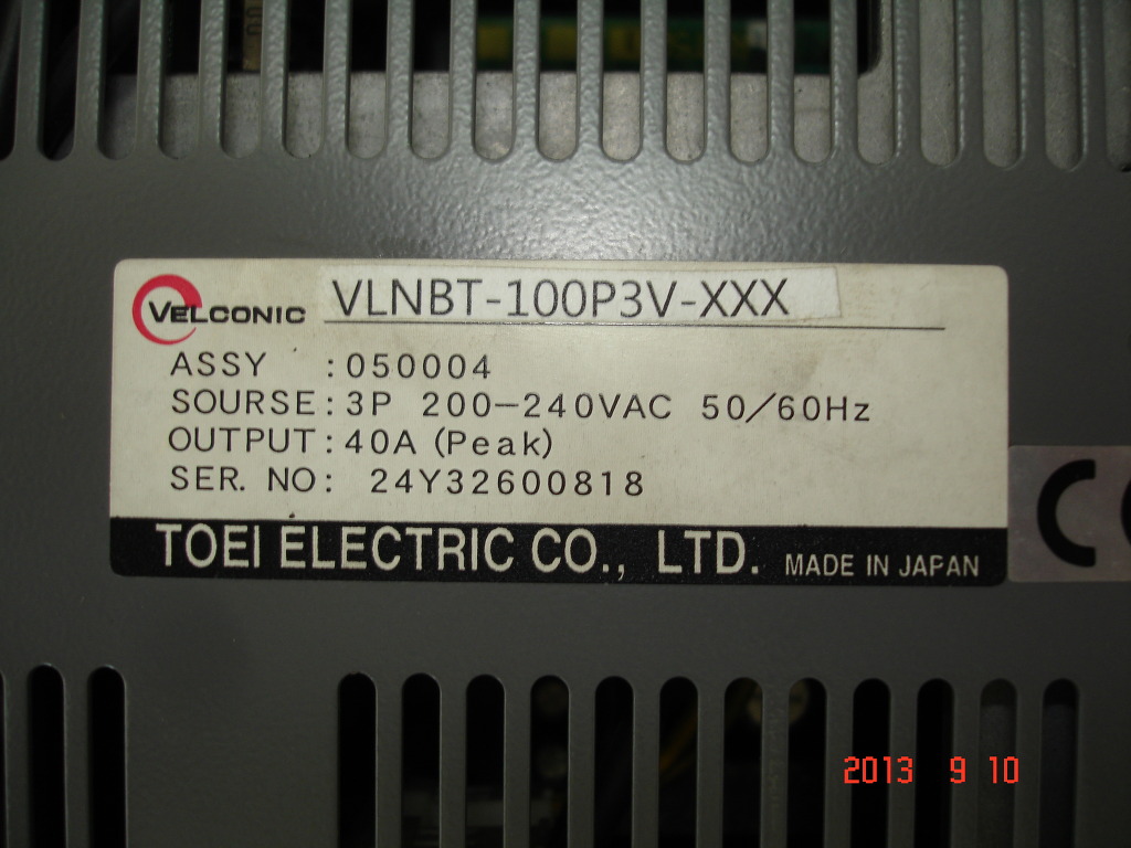 MINT CONDITION VELCONIC TOEI SERVO DRIVE AMP VLNBE-050P-AL